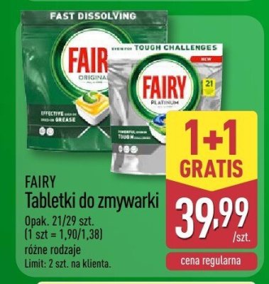 Tabletki do zmywarki FAIRY promocja w Aldi