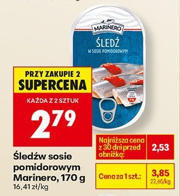 Śledź sosie pomidorowym  promocja w Biedronka