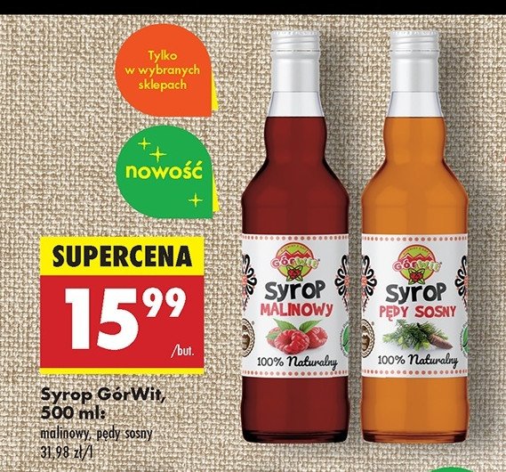 Syrop pędy sosny GÓRWIT promocja w Biedronka