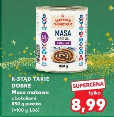 Masa makowa z bakaliami  promocja w Kaufland