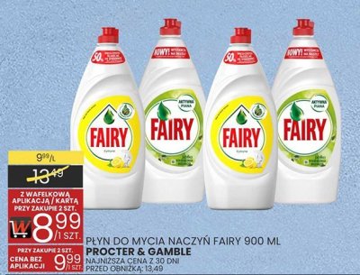 Płyn do mycia naczyń Fairy 900 ml promocja w Wafelek