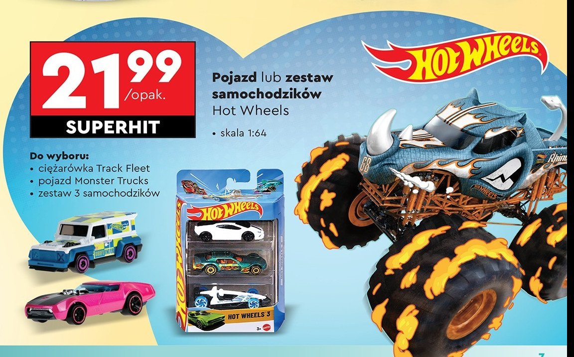 Cięzarówka track fleet Hot wheels promocja w Biedronka