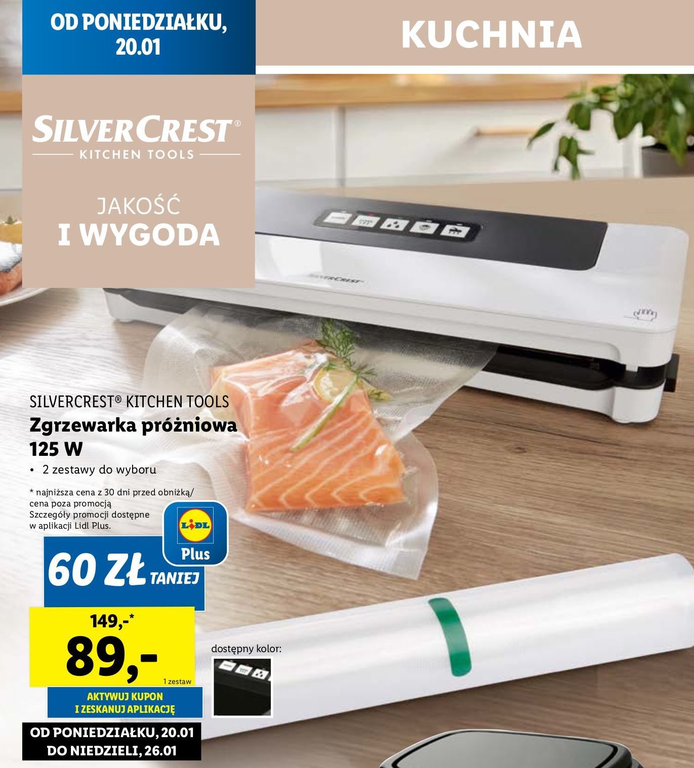 Zgrzewarka do pakowania próżniowego 125 w Silvercrest promocja w Lidl