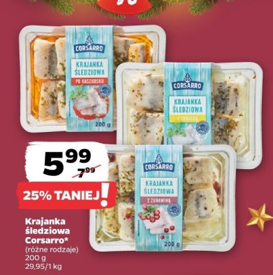 Krajanka śledziowa Corsarro (różne rodzaje) promocja w Netto