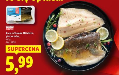 Karp ze Stawów Milickich, płat ze skórą promocja w Lidl