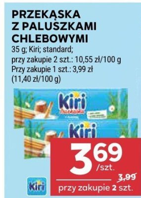 Przekąska z paluszkami chlubowymi Kiri promocja w Stokrotka