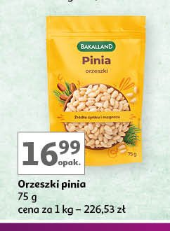 Orzechy pinii Bakalland promocja w Auchan