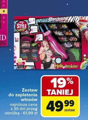 Zestaw do zaplatania włosów promocja w Carrefour Market