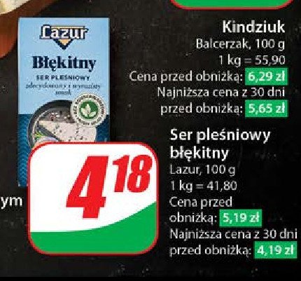 Ser pleśniowy błękitny Lazur promocja w Dino