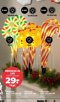 Dekoracja LED laski cukrowe  promocja w Netto