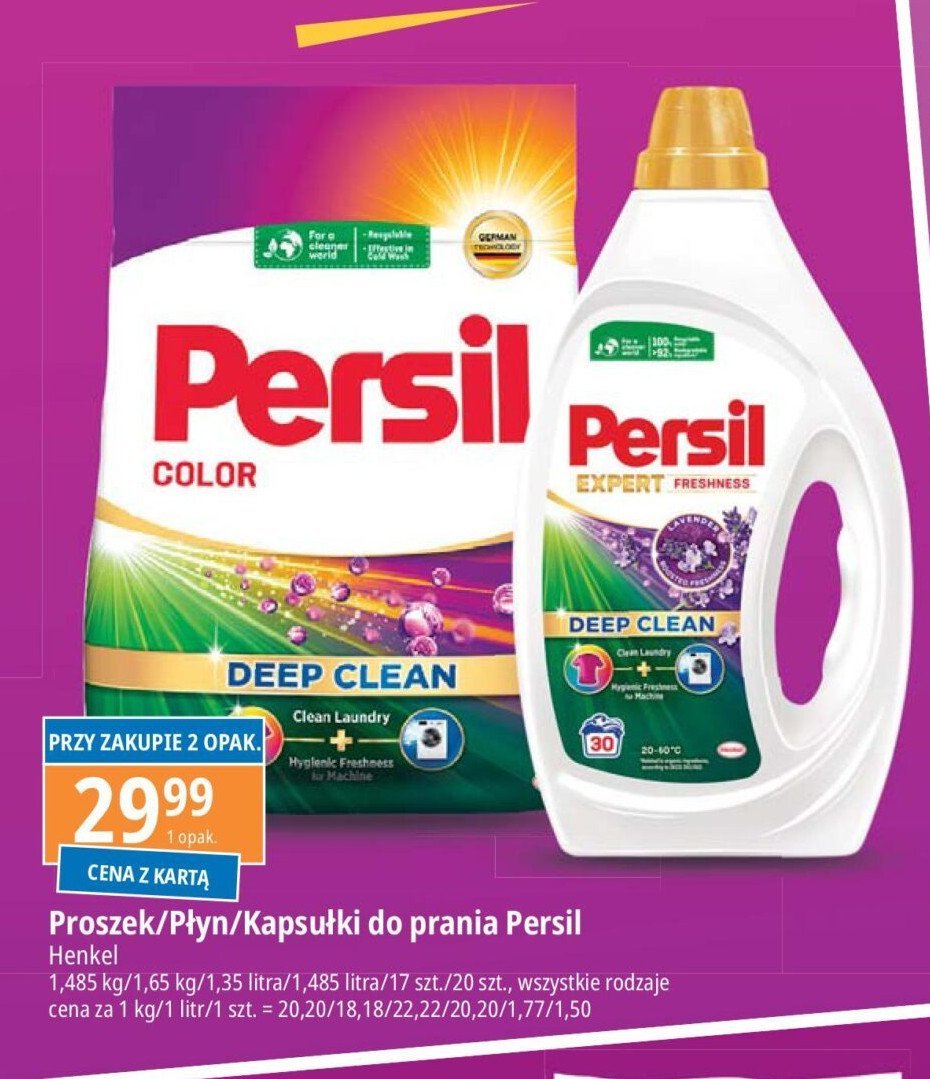 Żel do prania lawenda Persil color expert promocja