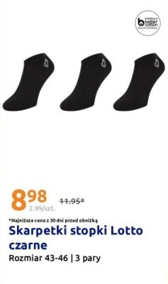 Skarpetki stopki Lotto czarne 3 pary promocja w Action