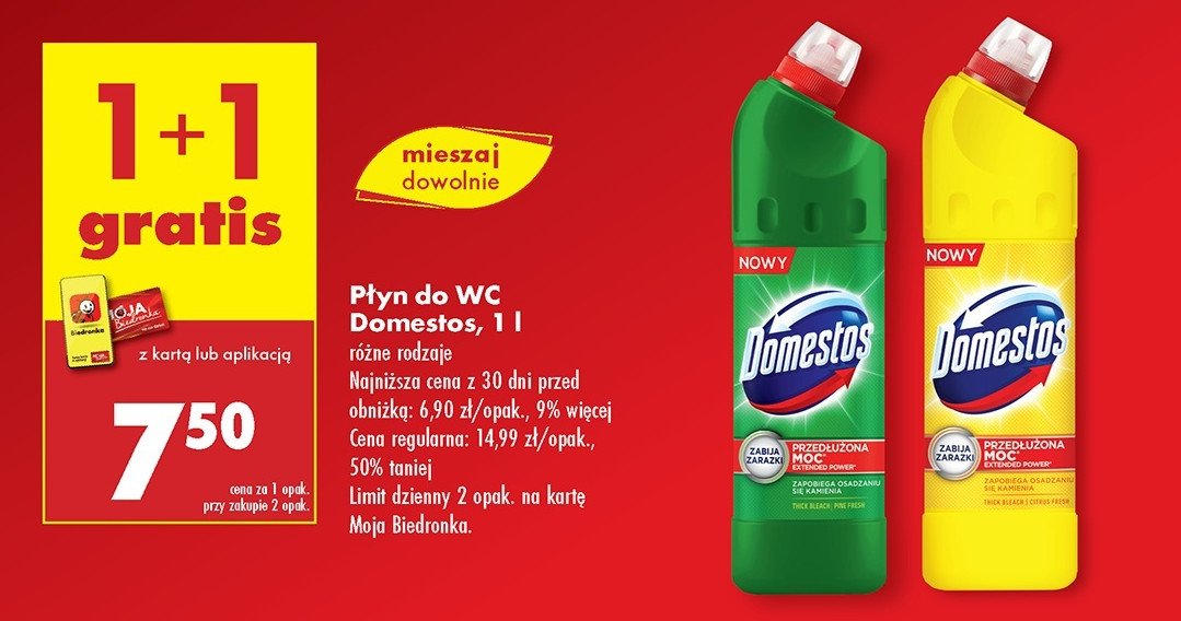 Płyn do wc citrus fresh Domestos promocja