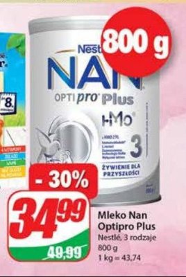 Mleko 3 Nestle nan optipro plus hm-o promocja