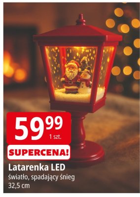 Latarenka LED światło, spadający śnieg promocja w Leclerc