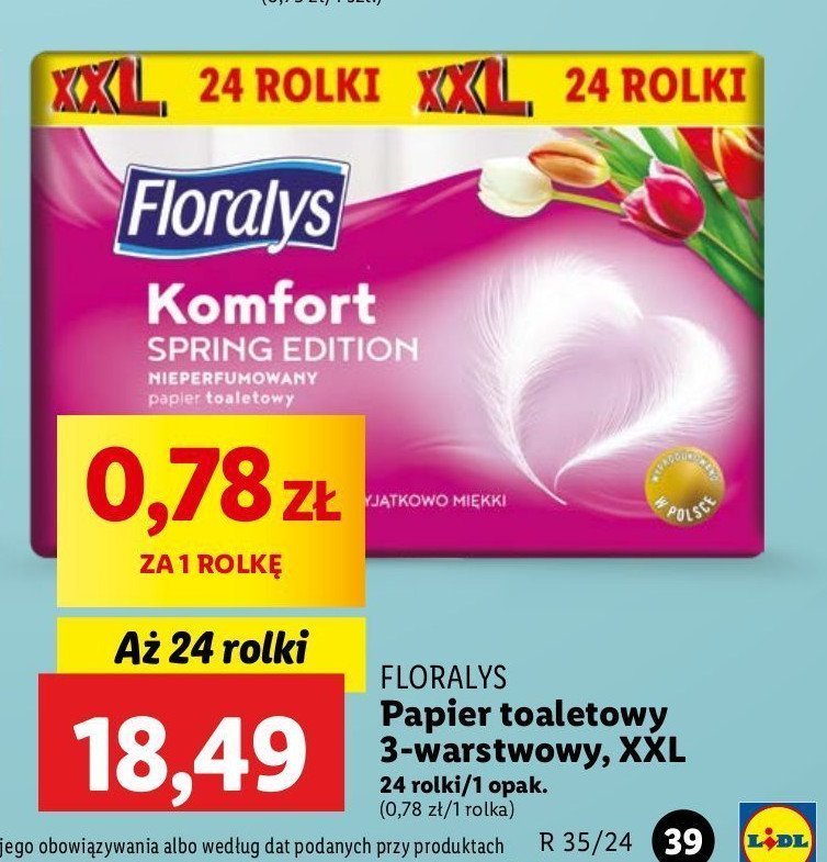 Papier toaletowy spring edition Floralys promocja