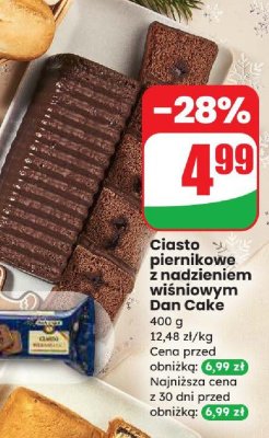 Ciasto piernikowe z nadzieniem wiśniowym Dan Cake promocja w Dino