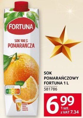 Sok pomarańczowy Fortuna 1 L promocja w Selgros