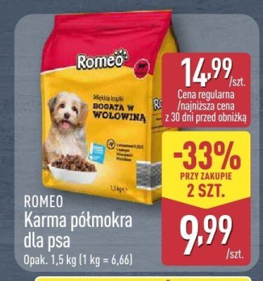 Karma półmokra dla psa  promocja w Aldi