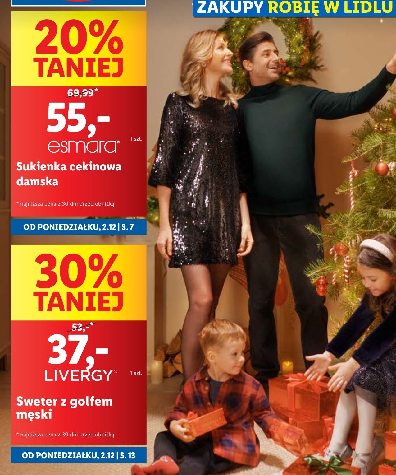 Sukienka damska z cekinami Esmara promocja