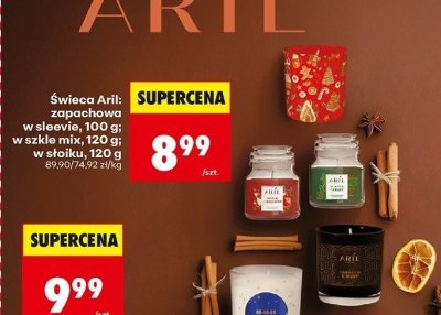Świeca zapachowa Aril w słoiku 100 g promocja w Biedronka