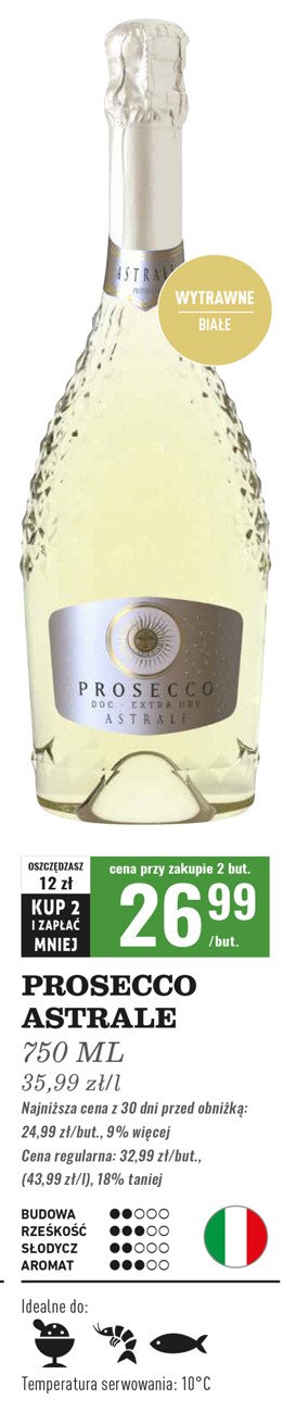 Wino Astrale prosecco promocja