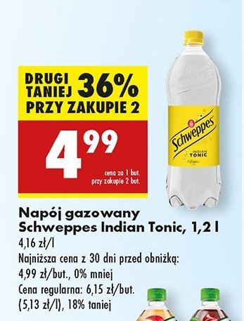 Napój indian tonic Schweppes promocja w Biedronka