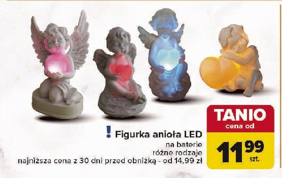 Figurka anioł led biała promocja