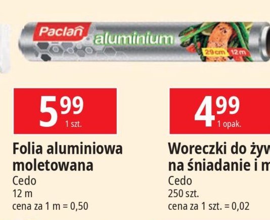 Folia aluminiowa 12 m Paclan promocja