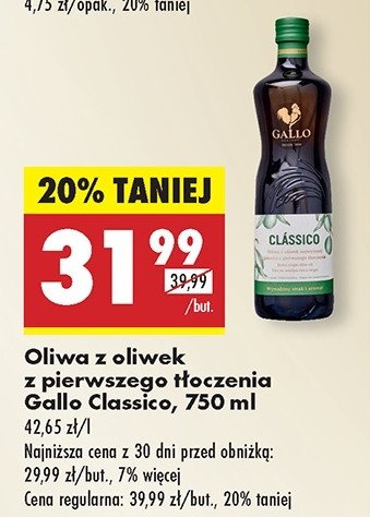 Oliwa classico Gallo promocja