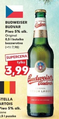 Piwo Budweiser Budvar 5% alk. Original promocja w Kaufland