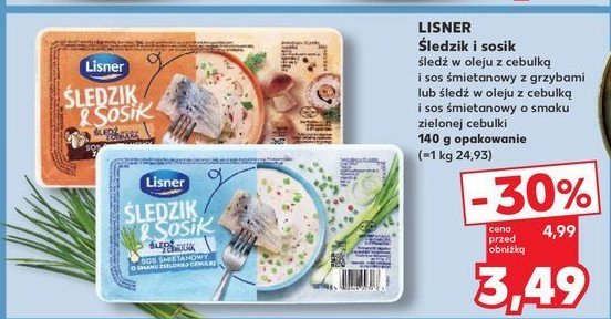 Śledź z sosem z zieloną cebulką promocja w Kaufland