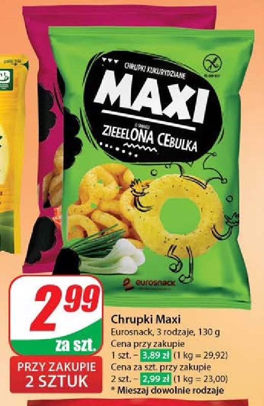 Chrupki o smaku bekonowym Eurosnack maxi promocja