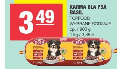 Karma dla psa Basil Topfood wybrane rodzaje promocja w SPAR