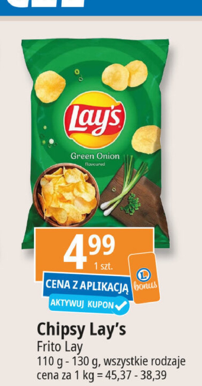 Chipsy zielona cebulka Lay's Frito lay lay's promocja w Leclerc