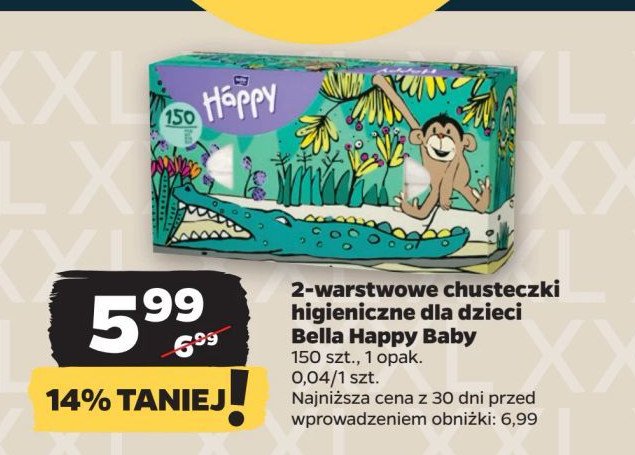 Chusteczki dla dzieci małpa Bella baby happy promocja