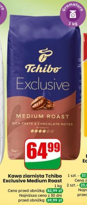 Kawa ziarnista Tchibo Exclusive Medium Roast promocja w Dino