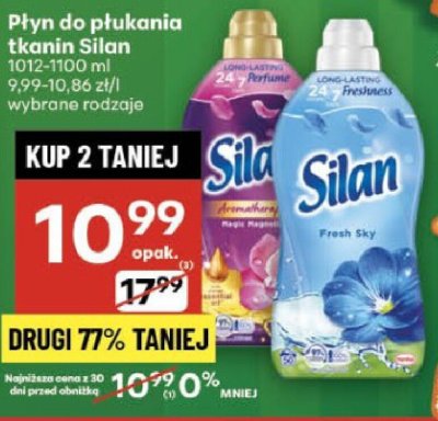 Płyn do płukania tkanin Silan 1012-1100 ml wybrane rodzaje promocja w Delikatesy Centrum