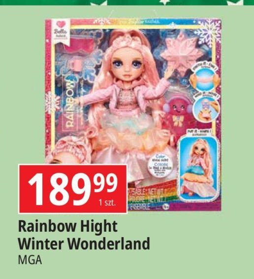 Lalka winter wonderland Rainbow high promocja w Leclerc