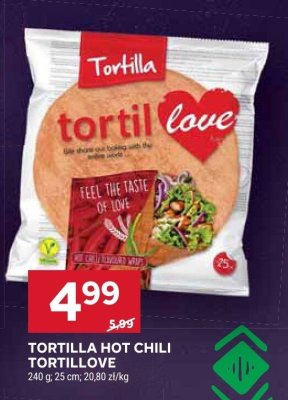 Tortilla hot chili Tortillove promocja w Stokrotka