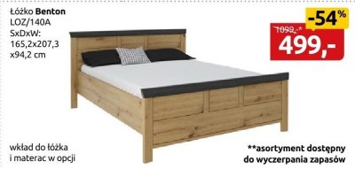 Łóżko Benton LOZ/140A promocja w Black Red White