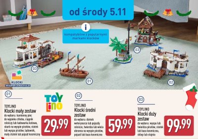 Klocki TOYLINO Klocki mały zestaw promocja w Aldi