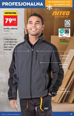 Kurtka robocza męska  promocja w Biedronka