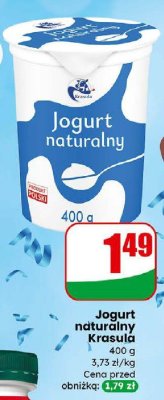 Jogurt naturalny Krasula promocja w Dino