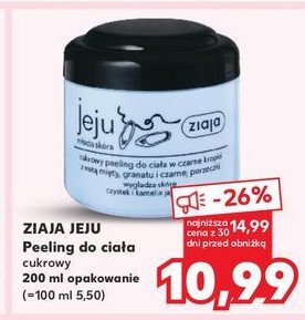 Peeling cukrowy do ciała w czarne kropki Ziaja jeju promocja