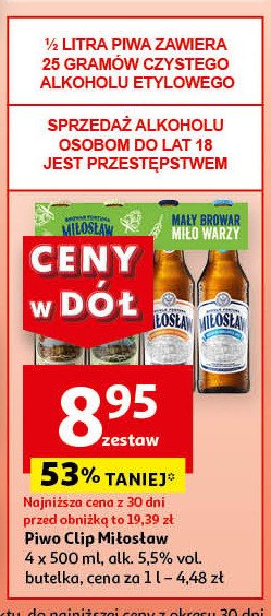 Piwo pilzner + niefiltrowane + marcowe + koźlak + pszeniczne Miłosław zestaw kolekcjonerski promocja