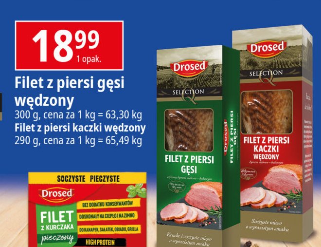 Filet z piersi gęsi Drosed promocja w Leclerc