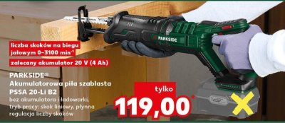 Piła szablasta akumulatorowa PS5A 20-Li B2 promocja w Kaufland