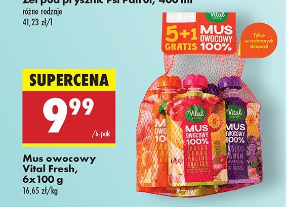 Mus owocowy mix Vital fresh promocja