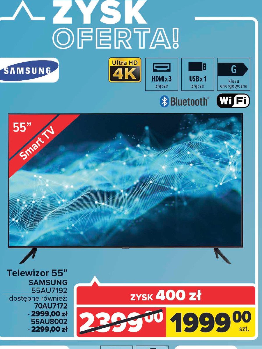 Telewizor ue70au7172 4k uhd Samsung promocja
